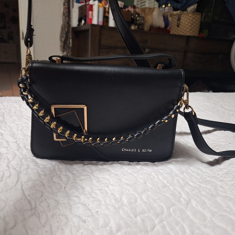 Charles & Keith Black Crossbody Bag